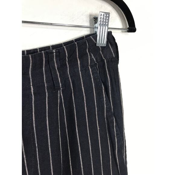 Alex Mill Womens 2 Boy Pants Blue Tan Stripe 100% Linen Lightweight Airy Coastal - Picture 4 of 9
